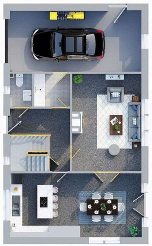 Ground floor layout- click for photo gallery